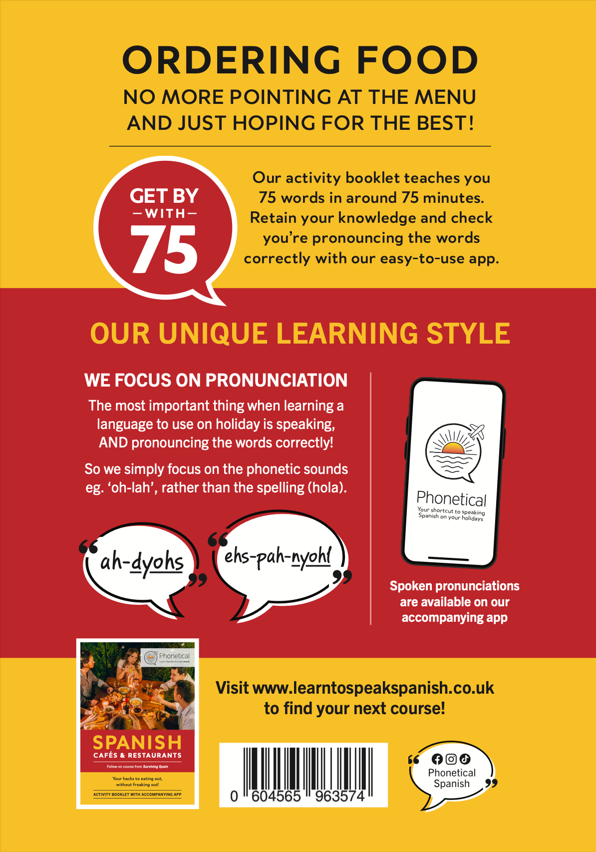 'Ordering food' activity booklet