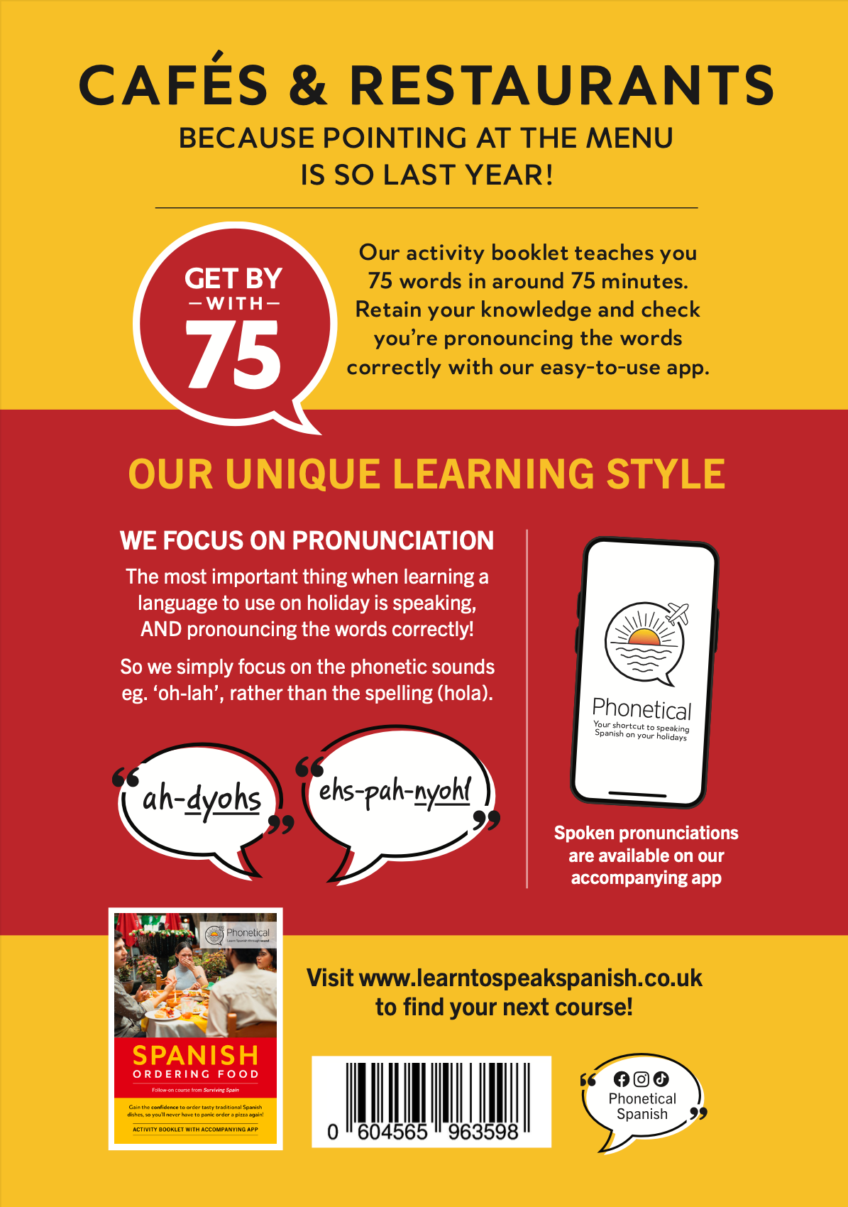 'Cafes and restaurants' activity booklet